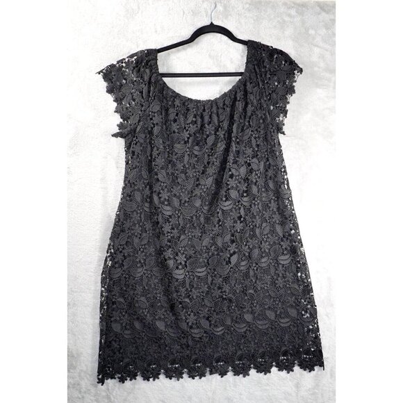 Lauren Ralph Lauren Black Lace Overlay Dress – Size 14 - Picture 1 of 10